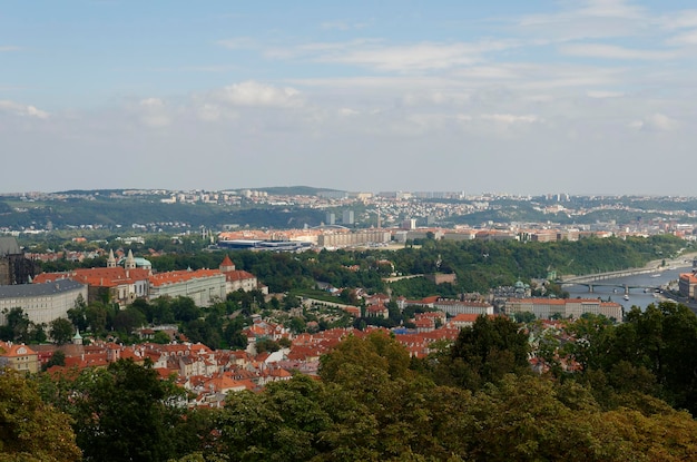 elevated view over Prague - Czech Republic