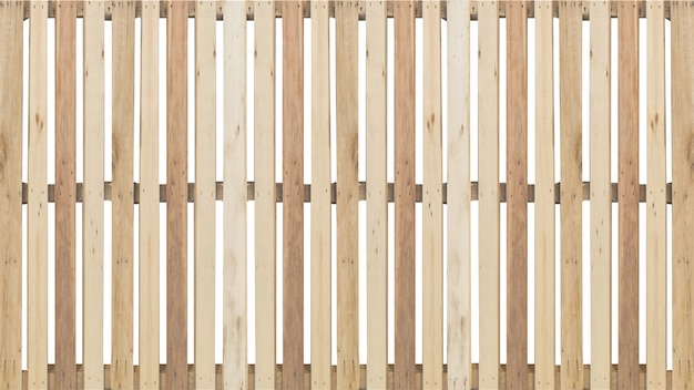 Elevation of isolated wood fence facade pattern 