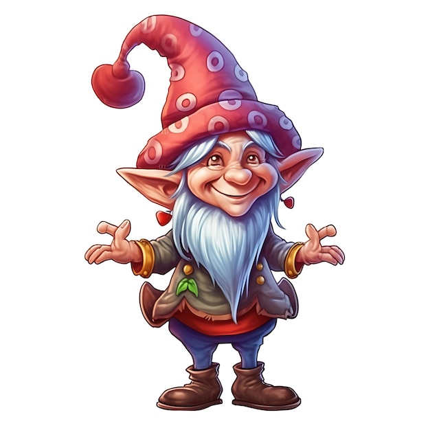 Elf christmas 3d character Christmas fairy tale character elf 3d illustration Merry Christmas Elf