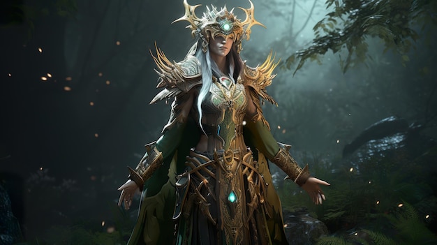 Elf druid ai generate