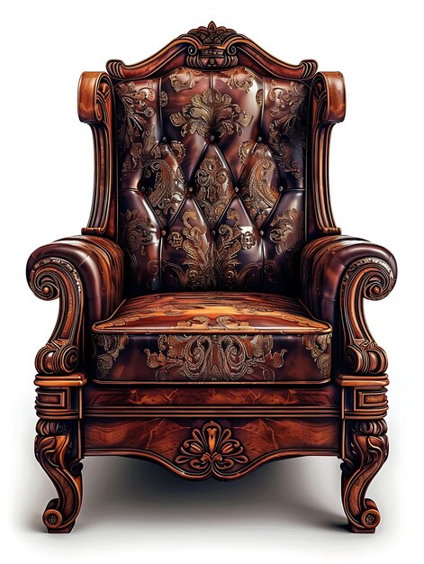 Elijahs Chair With Texture of Carved Wood Woodwork Collage E Illustration Trending Background Decor