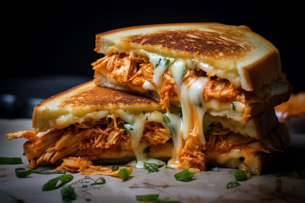 Elvs Buffalo Chicken Grilled Cheese Sandwich