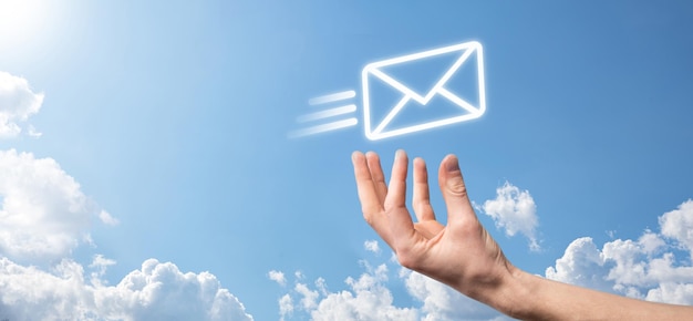 Email marketing and newsletter conceptContact us by newsletter email and protect your personal information from spam mail conceptScheme of direct sales in business List of clients for mailing