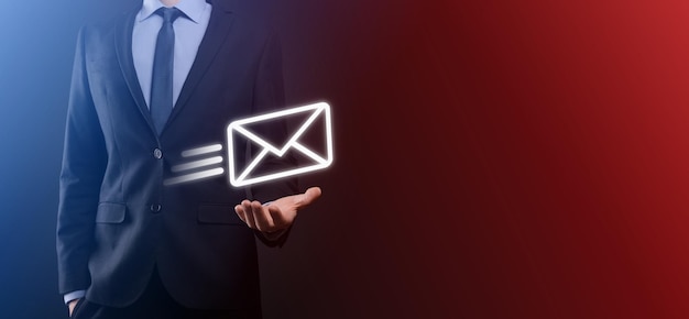 Email marketing and newsletter conceptContact us by newsletter email and protect your personal information from spam mail conceptScheme of direct sales in business List of clients for mailing