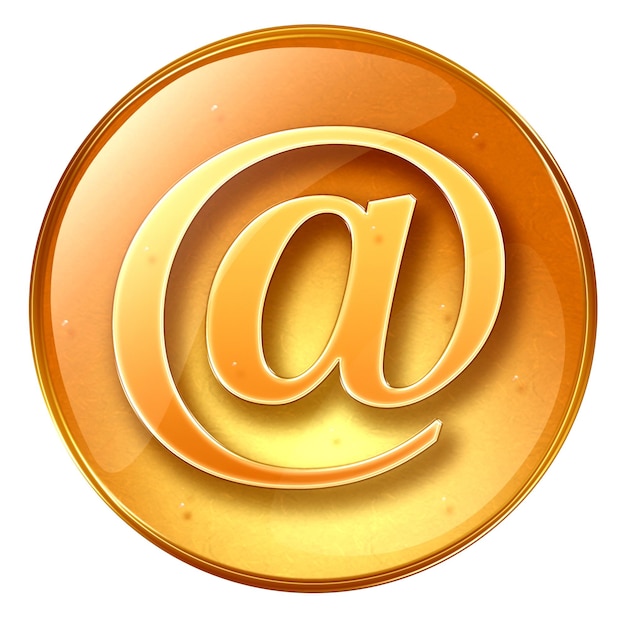 email symbol yellow