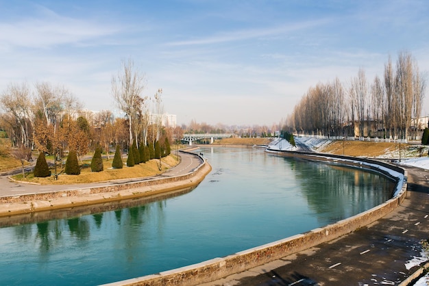 The embankment of the Ankhor River at the Memorial Complex in Memory of the victims of Repression