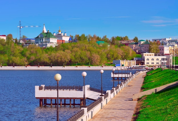 The embankment of the Volga River Bay