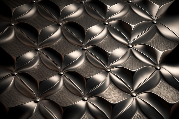 Emboss metal texture geometric shape created with Generative AI