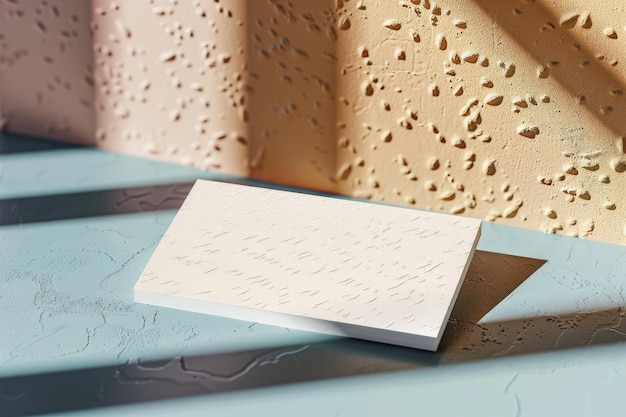 Photo embossed business card mockup