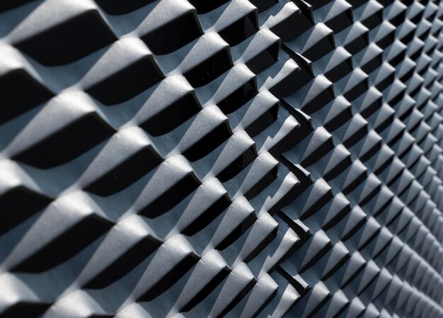 Embossed triangular metal fence texture