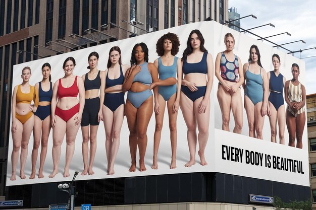 Photo embracing diversity in body shapes