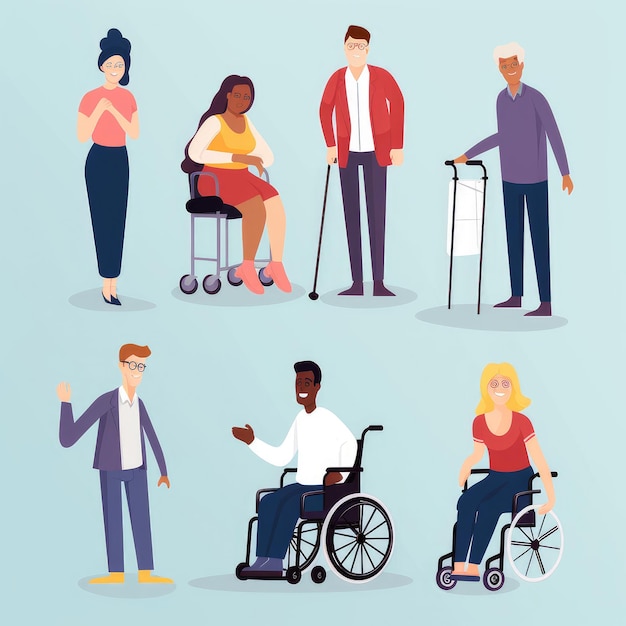 Photo embracing diversity inclusivity in abilities illustration