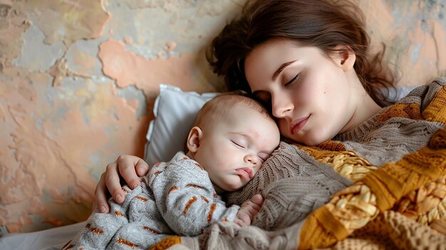 Photo embracing motherhood a tender moment