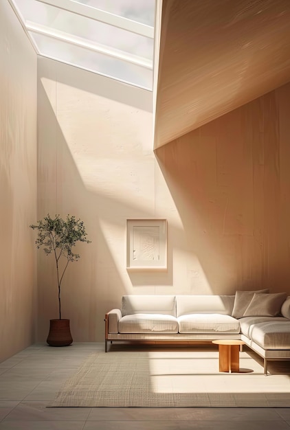 Photo embracing natural light of inspiring interiors illuminated by sunlight