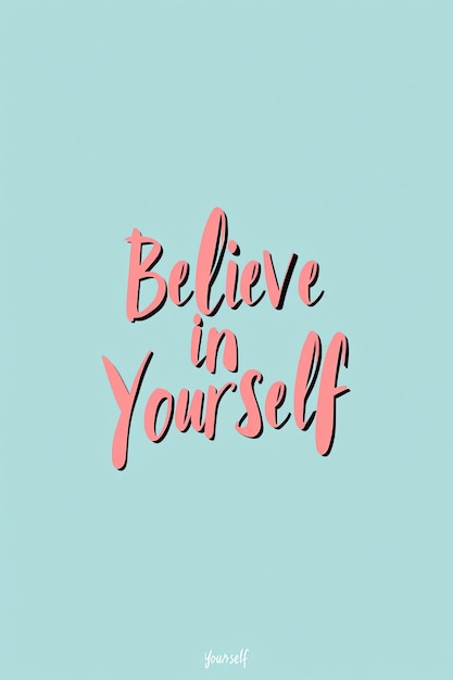 Photo embracing selfbelief through minimalist design