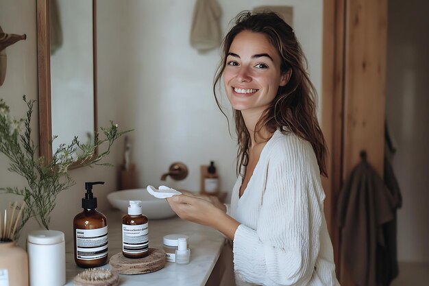 Photo embracing selfcare a relaxing skincare ritual