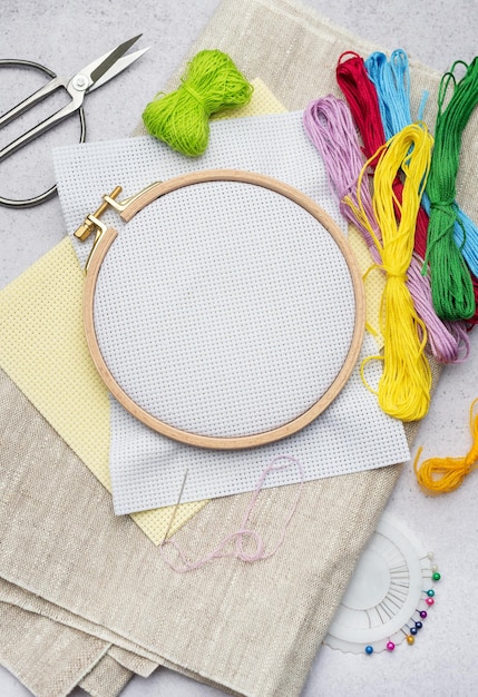 Photo embroidery hoop fabric thread and other accessories