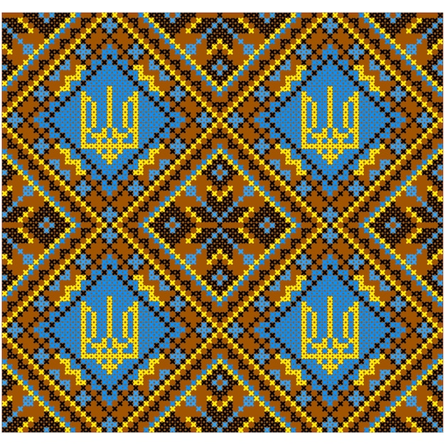 Embroidery. Ukrainian national ornament decoration. Vector illustration