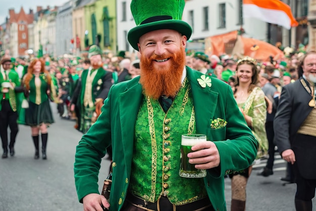 Photo emerald celebration honoring st patrick in style