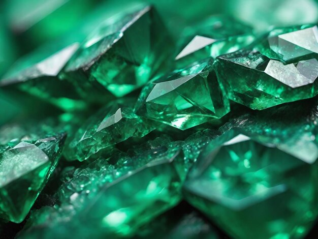 emerald crystals as natural background