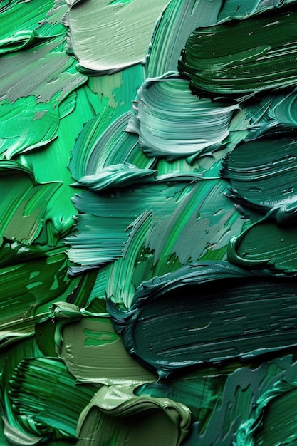 Emerald Green Brushstroke Texture