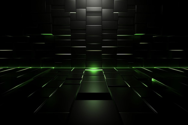 Emerald Lattice on Black Subtle Grid Design