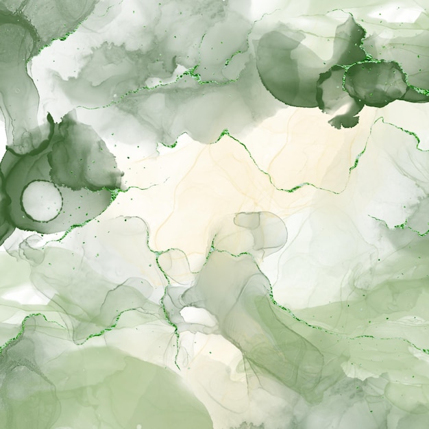 Emerald marble background Green alcohol inked texture Emerald stone with winking streaks