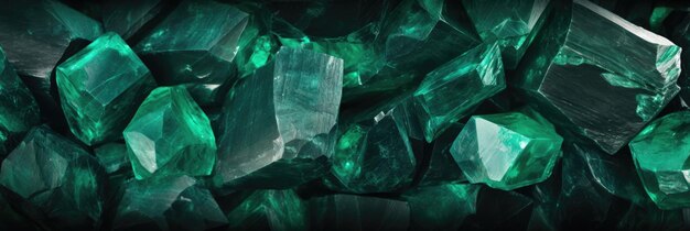 Emerald Sapphire or Tourmaline green crystals Gems Mineral crystals in the natural environment Stone of precious crystals on white background is insulated