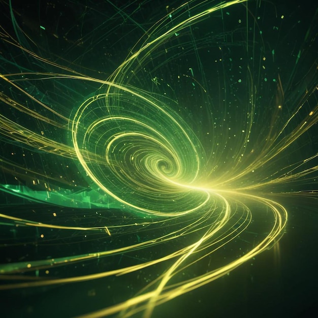 Emerald Whirl A Green Abstract Background Featuring a Spiraling Design