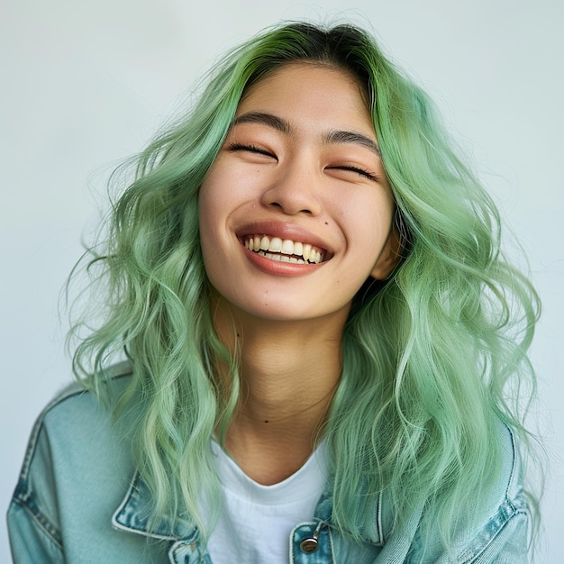 EmeraldRadiance_AsianModel_GreenHair