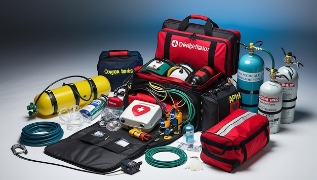 Photo emergency rescue equipment and tools