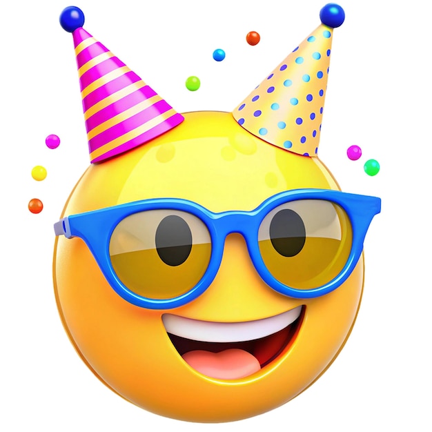 Photo emoji birthday invitation