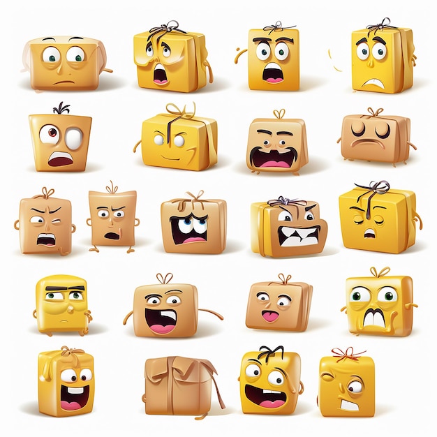 Photo emoji packagesmultiple various expressions