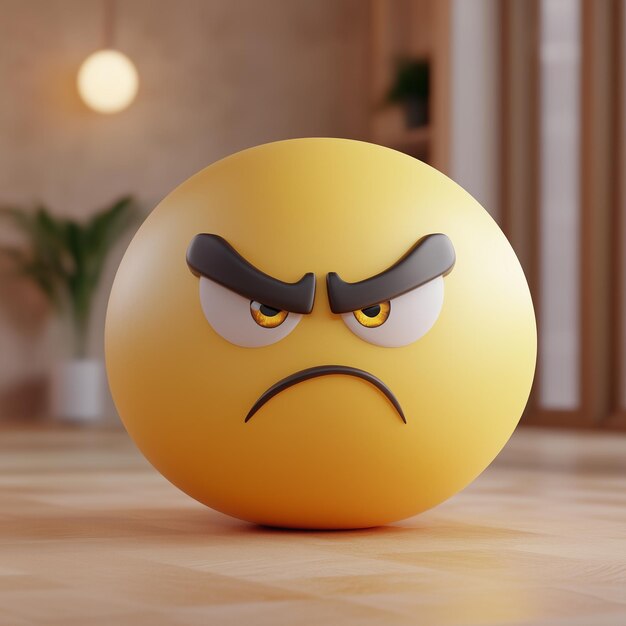 Photo an emoji symbolizing anger