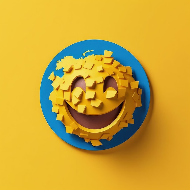 Emojilicious Extravaganza 3D Paper Cut Craft Illustration for World Emoji Day