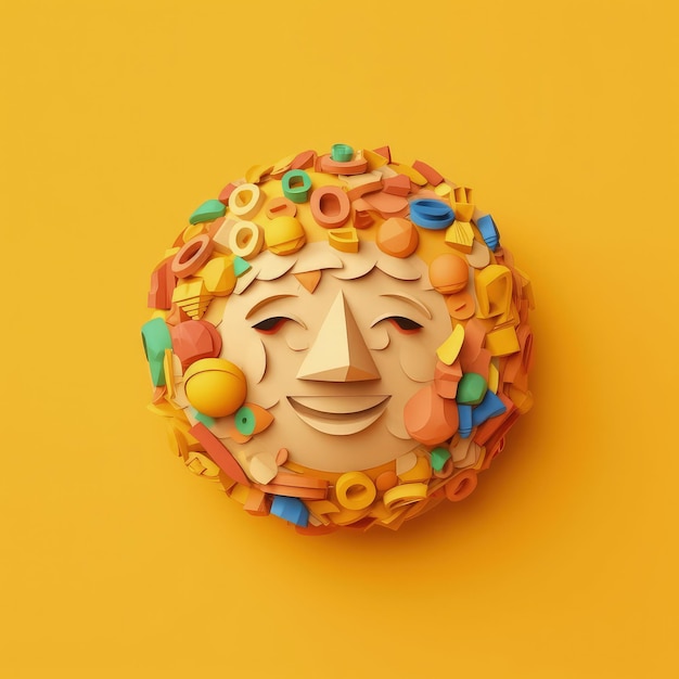 Emojilicious Extravaganza 3D Paper Cut Craft Illustration for World Emoji Day