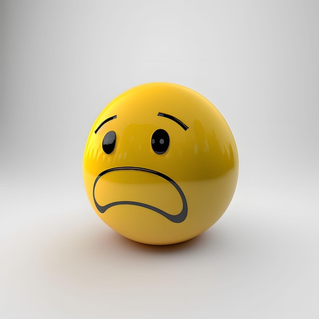 Emoticon 3D rendering, white background