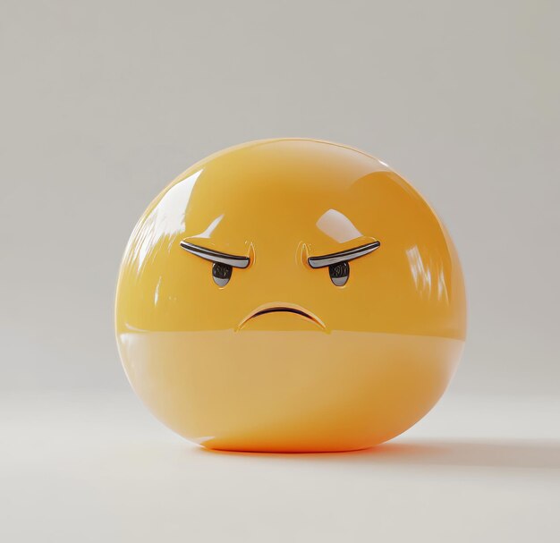 Emoticon showing anthropomorphic investment displeasure