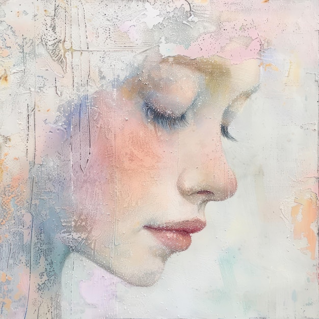 An emotional piece that radiates kindness and compassion through soft pastel hues and delicate textures Aspect ratio 32