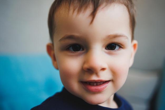 Emotions on the face of a twoyearold little boy an emotional child A boy with different grimaces on his face