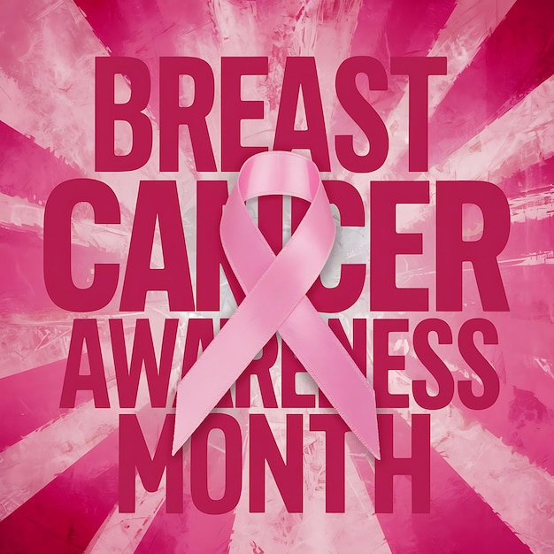 Photo emotive poster for breast cancer awareness month