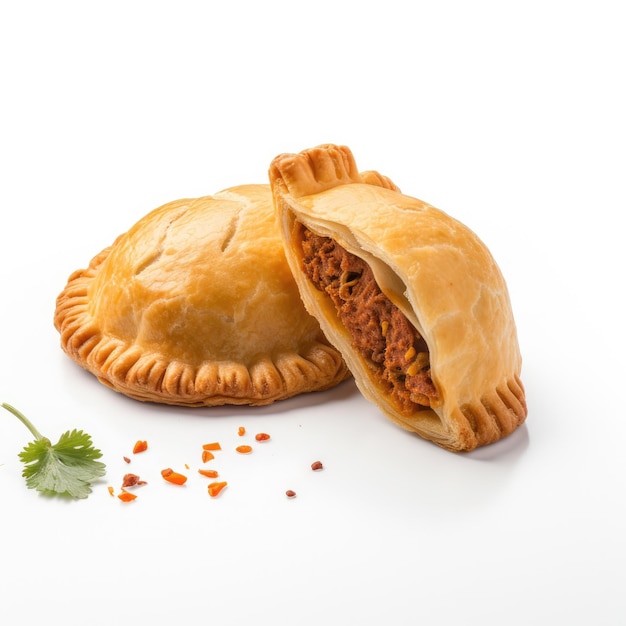 Empanada Isolated on White Generative AI