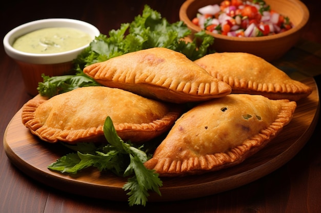 Photo empanadas colombianas fried empanadas with savory meat filling