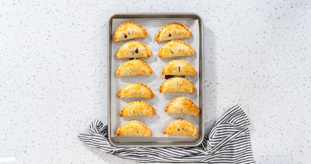 Photo empanadas with blueberries