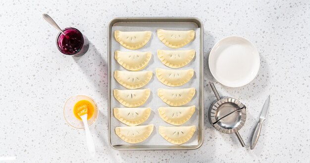 Empanadas with blueberries