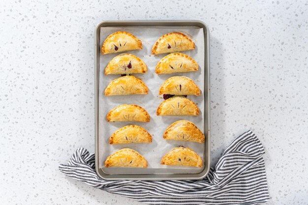 Photo empanadas with blueberries