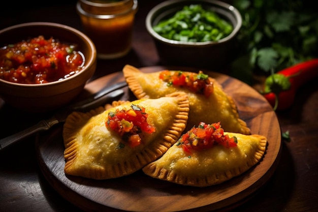 Empanadas with Freshly Made Tomato Relish delicious Empanadas food photography