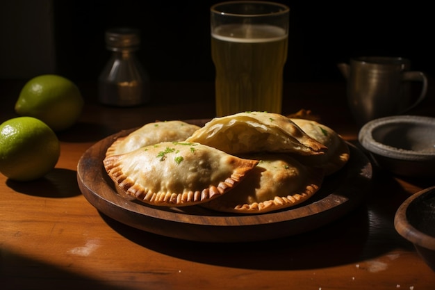 Photo empanadas with a sprinkle of lime