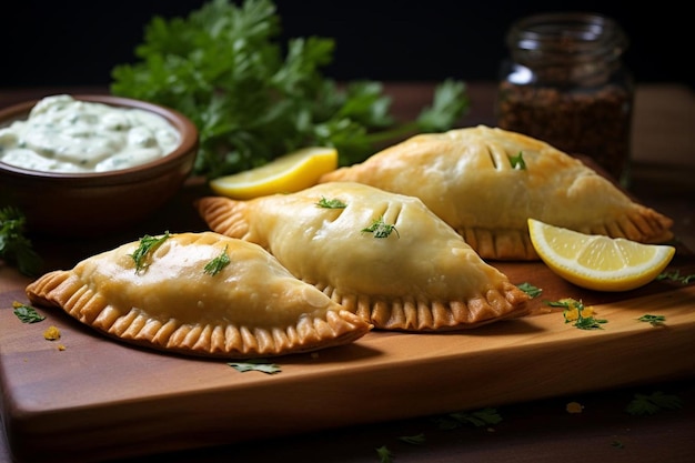 Empanadas with Tangy Caper and Lemon delicious Empanadas food photography