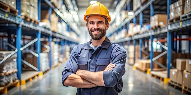 employee on white background